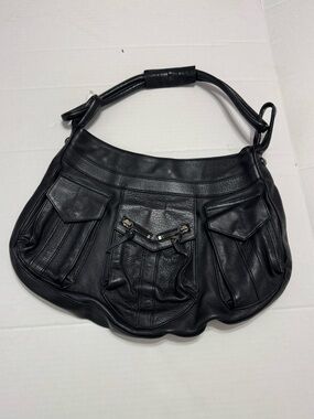 Botkier Black Leather Trigger Hobo Shoulder Bag